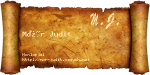 Már Judit névjegykártya